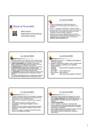 (Microsoft PowerPoint - DIST PERONALIT\340) - Scienze della ...