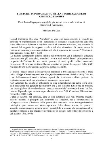 Kernberg e Kohut - Associazione lacaniana internazionale