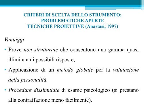 Strumenti diagnostici della personalità