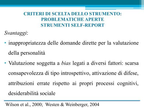 Strumenti diagnostici della personalità