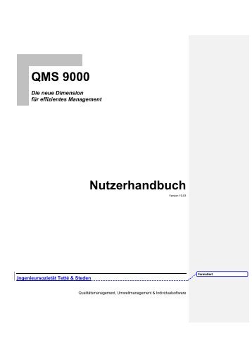 Hilfe QMS9000-Handbuch - tettesteden.de