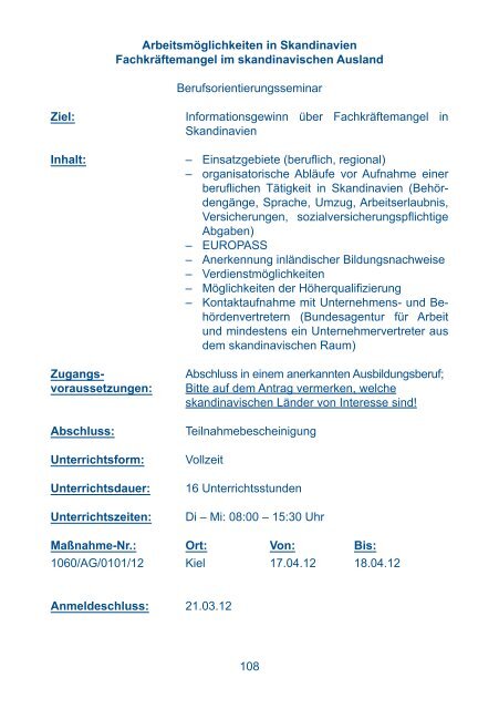 Bildungsangebot des BFD Kiel - Bundeswehr