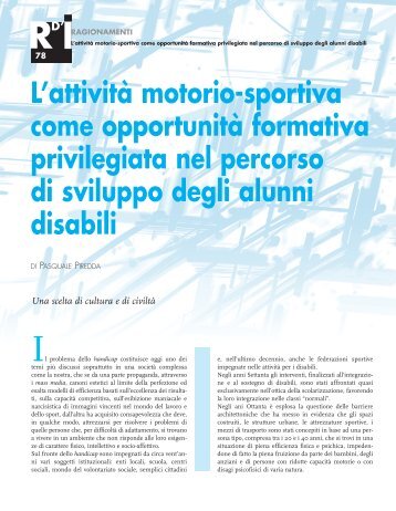 L'attività motorio-sportiva come opportunità formativa privilegiata nel ...