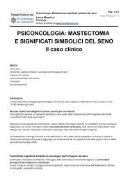 PSICONCOLOGIA: MASTECTOMIA E SIGNIFICATI ... - HumanTrainer