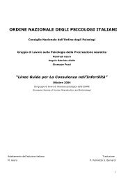 linee guida per la consulenza psicologica nell'infertilità - Ordine ...