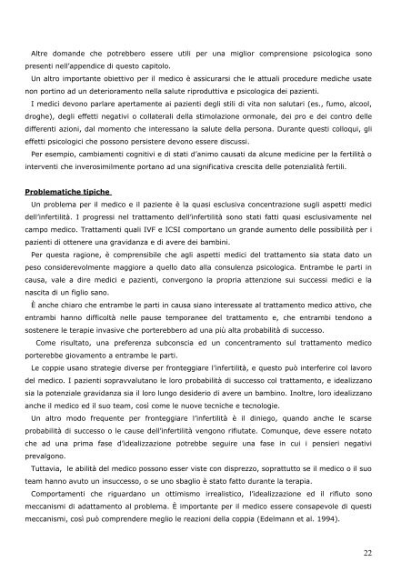 linee guida per la consulenza psicologica nell'infertilità - Ordine ...