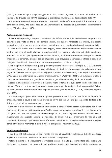 linee guida per la consulenza psicologica nell'infertilità - Ordine ...