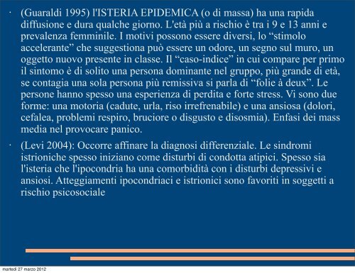 Disturbo di conversione - ipnosi progressiva