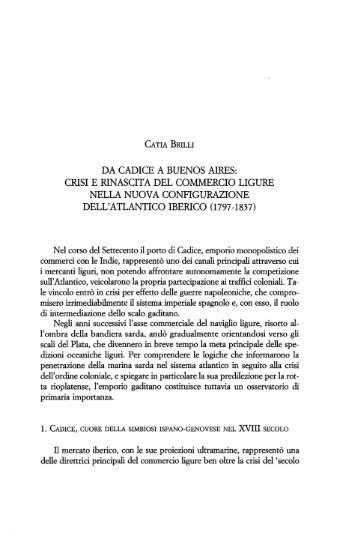 DA CADICE A BUENOS AIRES: CRISI E RINASCITA DEL ... - CSIC