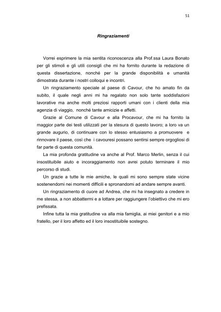 Tesi di Laure di Amanda Bordino - Cavour