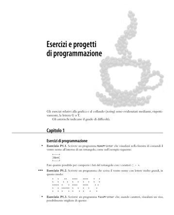 Esercizi e progetti di programmazione - Apogeo