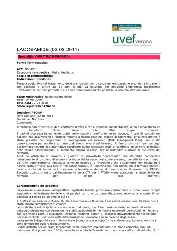 LACOSAMIDE (02-03-2011) - Uvef