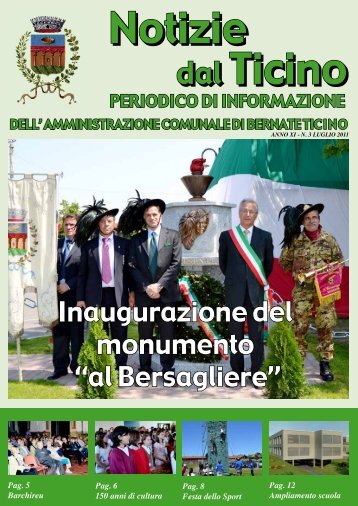 Inaugurazione del monumento “al Bersagliere” - Comune di Bernate ...