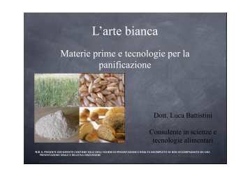 scheda tecnologie della panificazione - consorzio terra di san marino