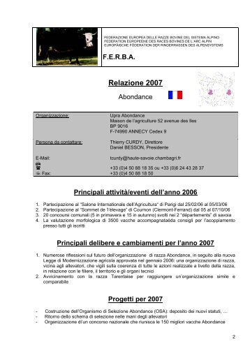 Bericht FERBA 2007 1 - Tiroler Grauvieh