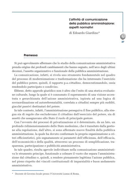 La comunicazione istituzionale e la gestione delle risorse ... - Formez