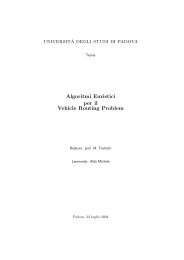 Algoritmi Euristici per il Vehicle Routing Problem - Dipartimento di ...