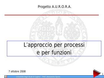 Presentazione prof. Spano - Università degli studi di Cagliari.