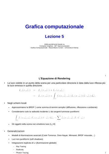 Modelli di illuminazione globale