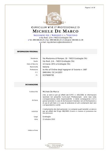 MICHELE DE MARCO - land solution nuovo
