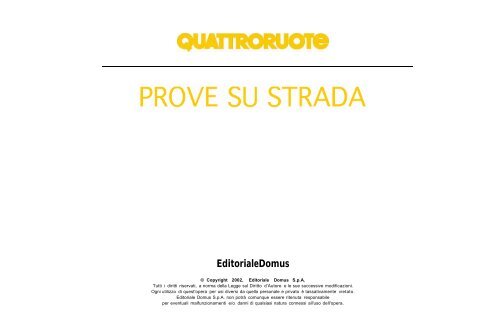 Prove su strada - QUATTRORUOTE