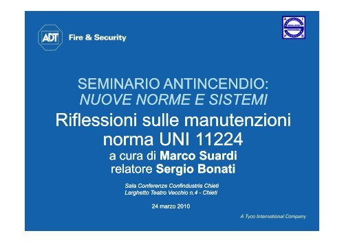 Riflessioni sulle manutenzioni Riflessioni sulle manutenzioni norma ...