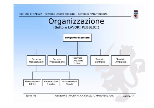 GESTIONE INFORMATICA SERVIZIO MANUTENZIONI - Magellano