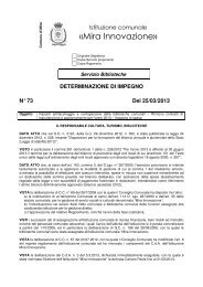 Determina impegno manutenzioni Prix 2013 - Comune di Mira