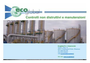 Controlli non distruttivi e manutenzioni - Ecoglobal