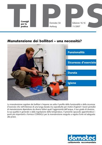 Manutenzione dei bollitori – una necessità? - Domotec AG