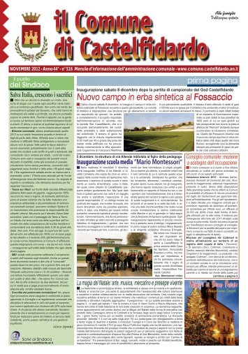 Nuovo campo in erba sintetica al Fossaccio - Comune di Castelfidardo