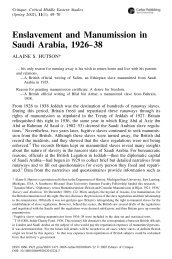 Enslavement and Manumission in Saudi Arabia, 1926-38