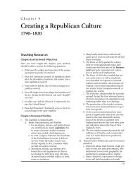 Chapter 8: Creating a Republican Culture - Bedford/St. Martin's