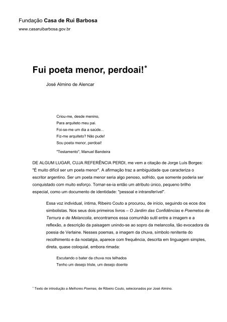 Quando foi que te perdi? - Publicações - Casa dos Poetas e da Poesia