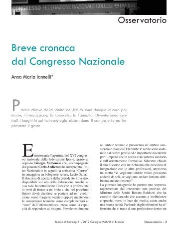 Breve cronaca del Congresso Nazionale di Anna Maria Iannelli