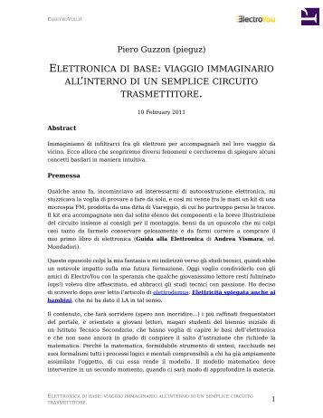 ELETTRONICA DI BASE : VIAGGIO IMMAGINARIO ALL ... - ElectroYou