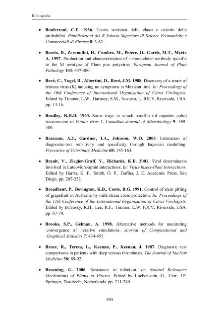 Epidemiología de Plum pox virus y Citrus tristeza virus en bloques ...