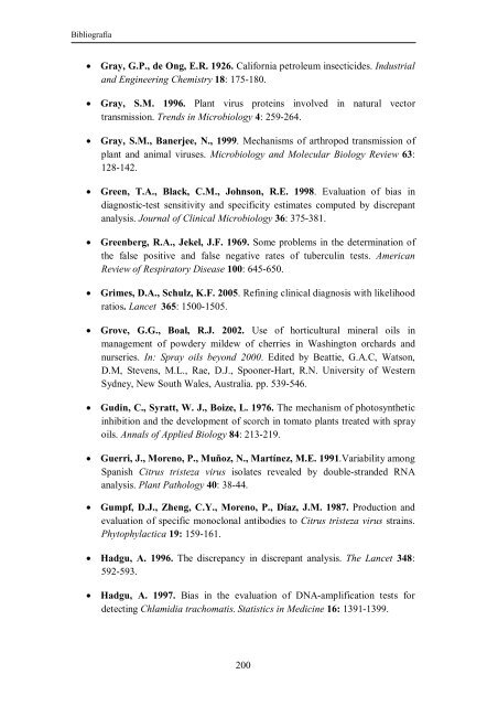 Epidemiología de Plum pox virus y Citrus tristeza virus en bloques ...