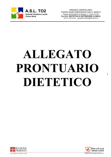 ALLEGATO PRONTUARIO DIETETICO - Fare