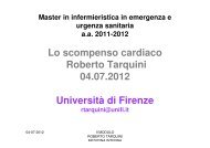 Lo scompenso cardiaco Roberto Tarquini 04.07.2012 Università di ...