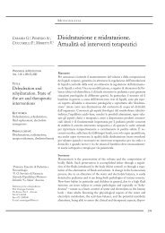 Disidratazione e reidratazione. Attualità ed interventi terapeutici