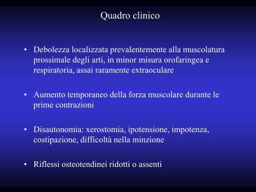 Lezione Miastenia Guillain-Barrè - Facoltà di Medicina e Chirurgia ...