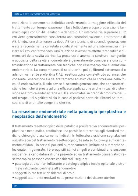 manuale per un'isteroscopia moderna - Ginecologia