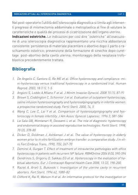 manuale per un'isteroscopia moderna - Ginecologia