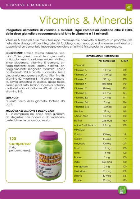 Catalogo Prodotti 2012 Complementi alimentari - Vendita-integratori ...