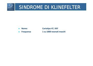 sindrome sindrome di klinefelter klinefelter - Sinergie Analitiche