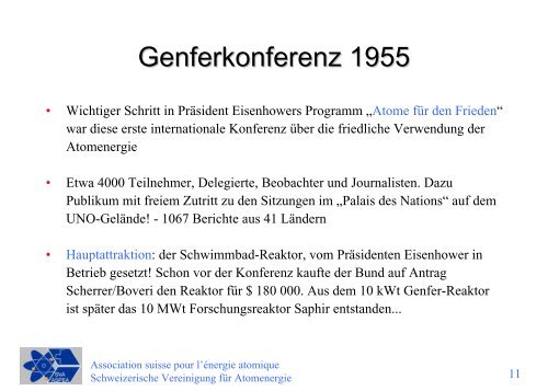 Die Geschichte der Kernenergie in der Schweiz Dr - Poweron.ch