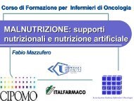 MALNUTRIZIONE: supporti nutrizionali e nutrizione artificiale