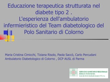 Educazione terapeutica strutturata nel diabete tipo 2 . L - Saluter