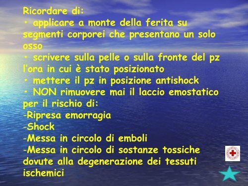 Primo Soccorso delle ferte ed emorragie. - Cri Fossombrone